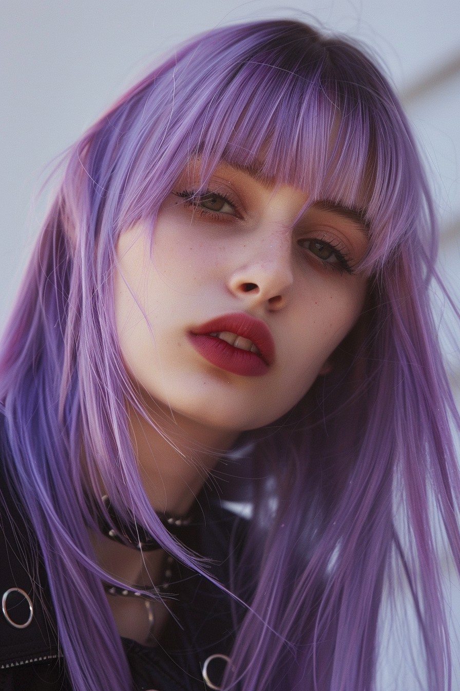 Chic Grunge Lavender with Dark Roots