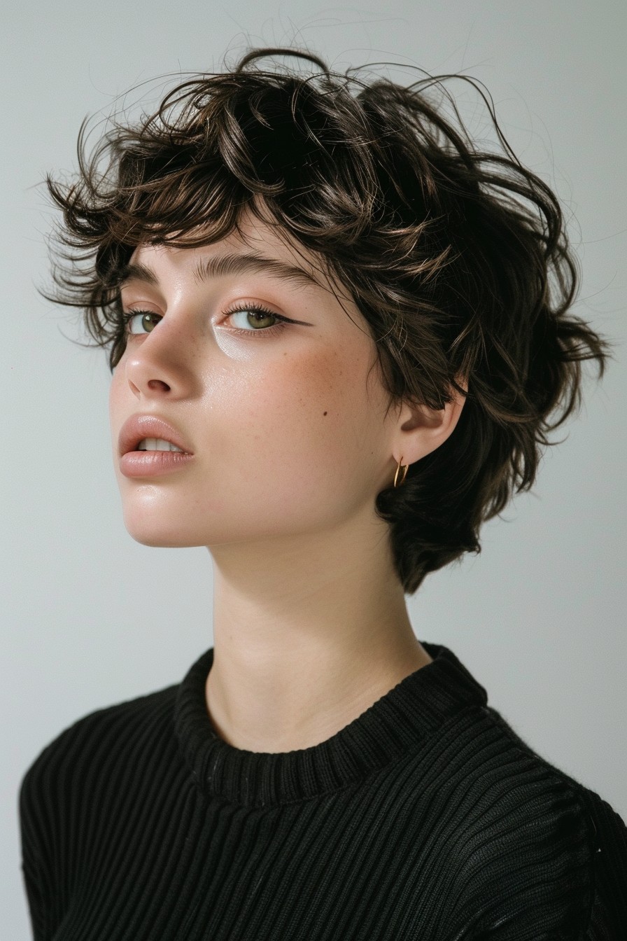 Textured, Ear-Length Cut with Playful Waves