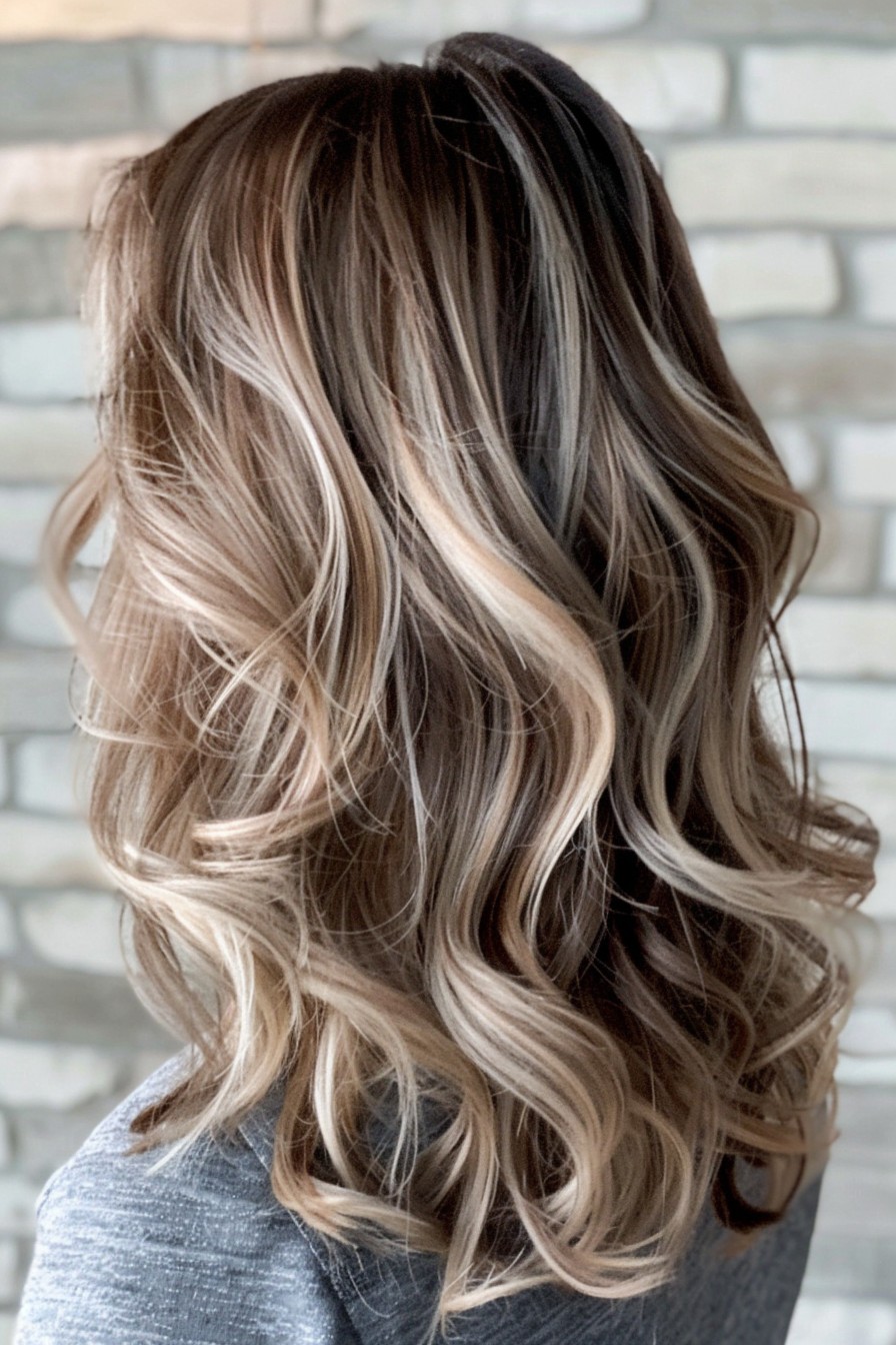 Stunning Soft Waves with Icy Blonde Balayage