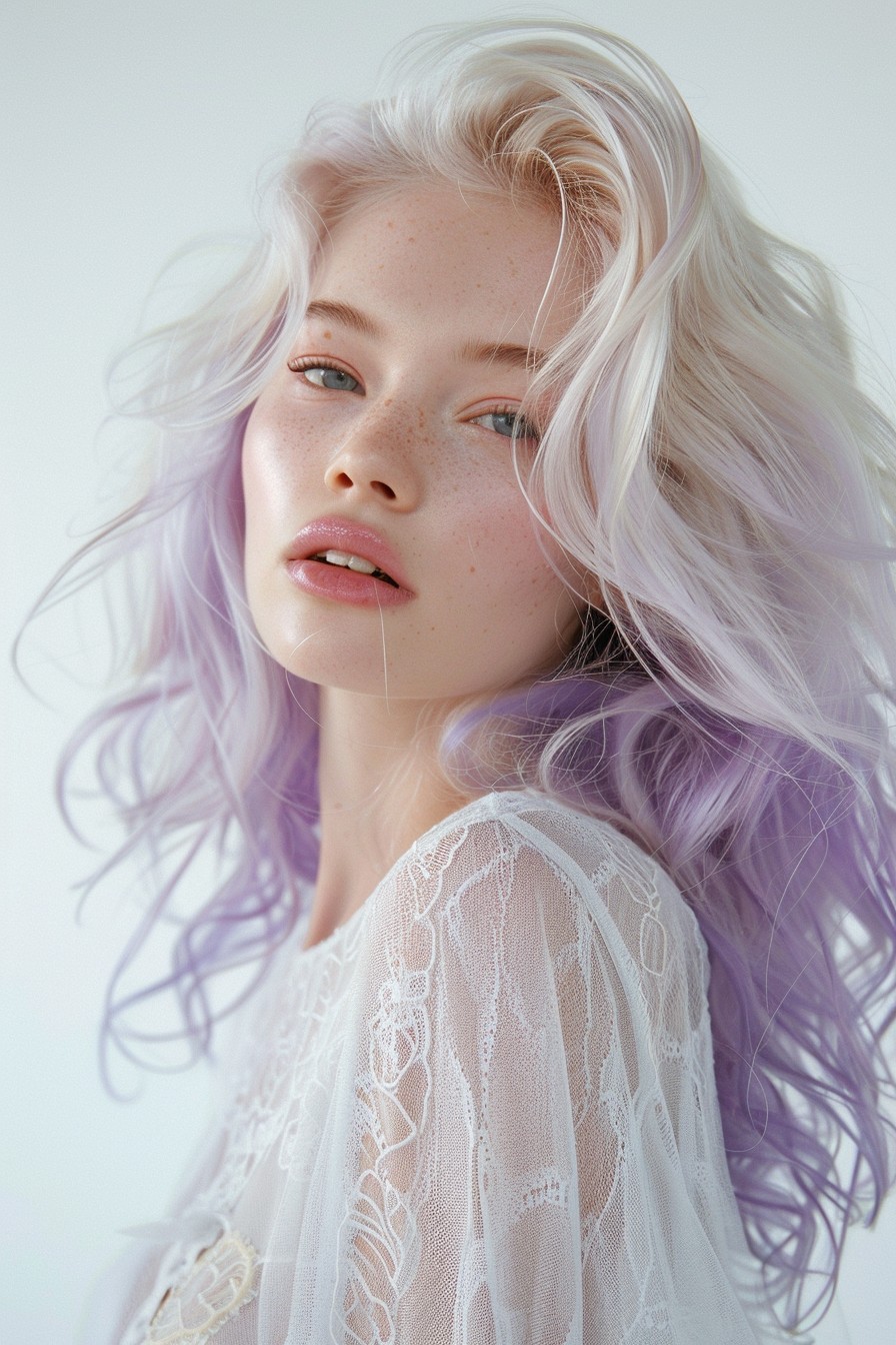 Whimsical Blonde to Lavender Fade