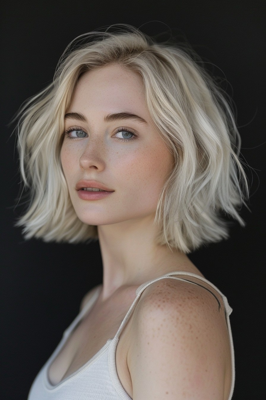 Icy Blonde Bob