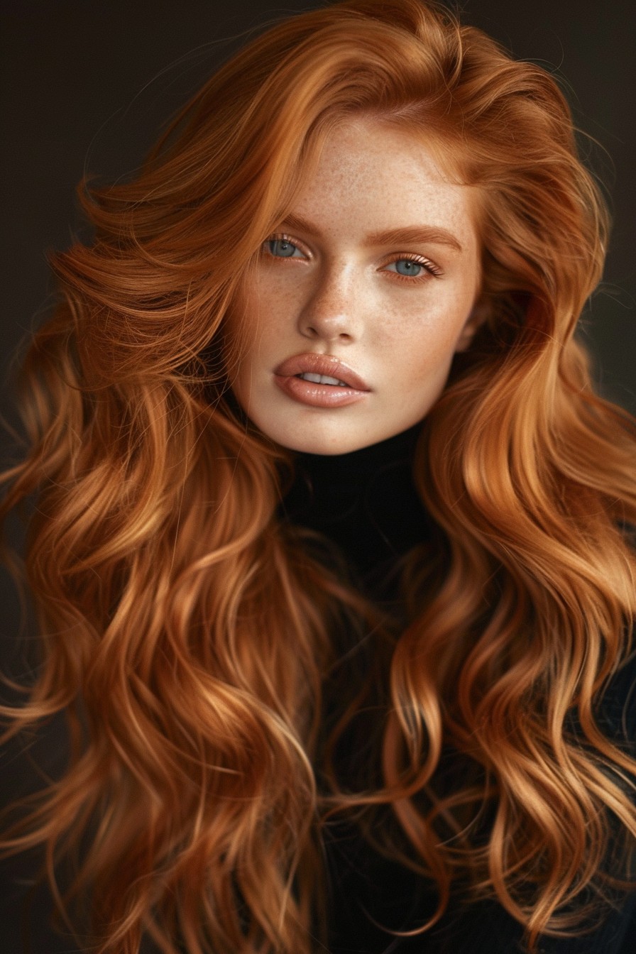 Luxurious Warm Copper Curls