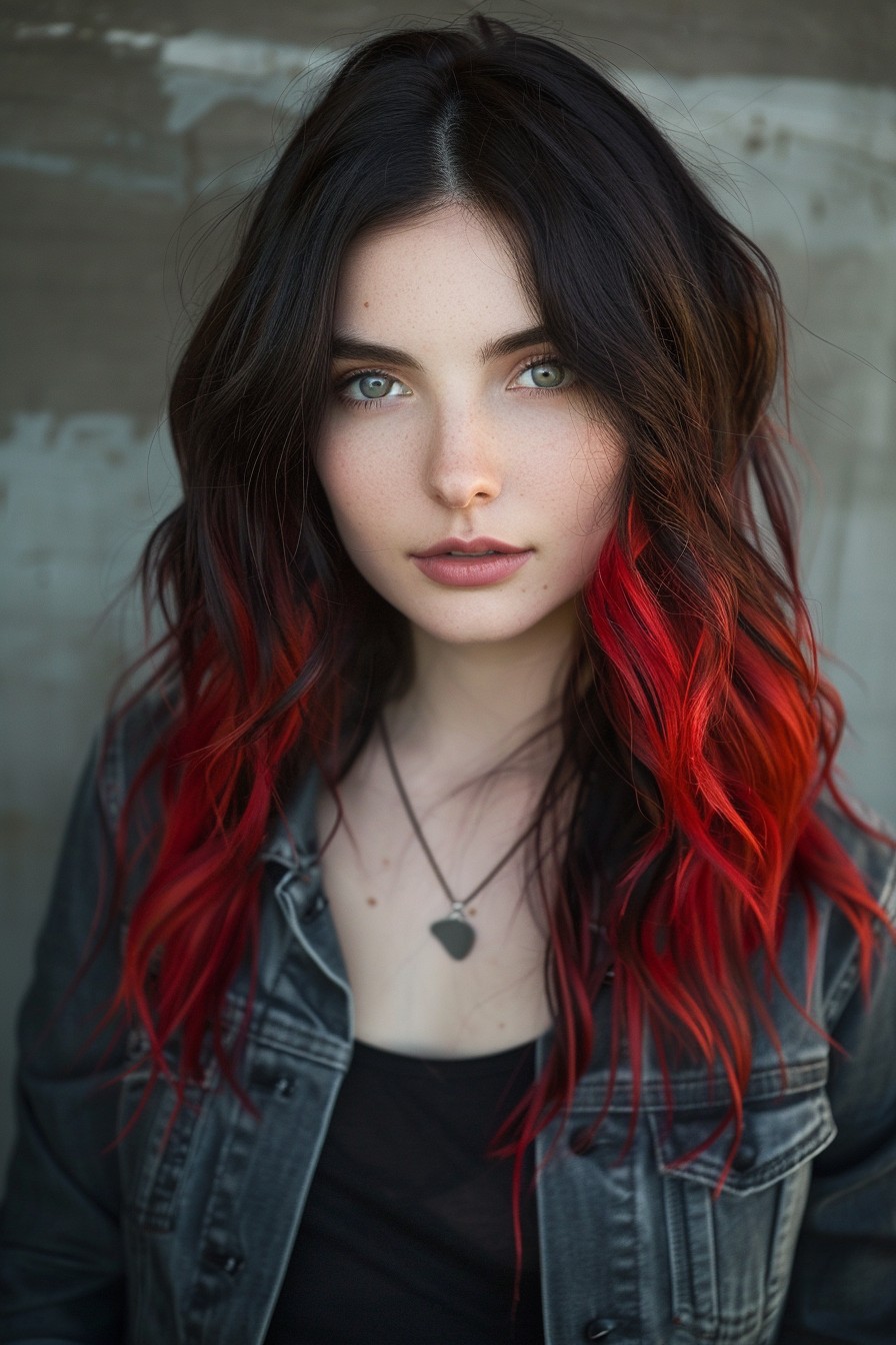 Passionate Black to Red Ombre