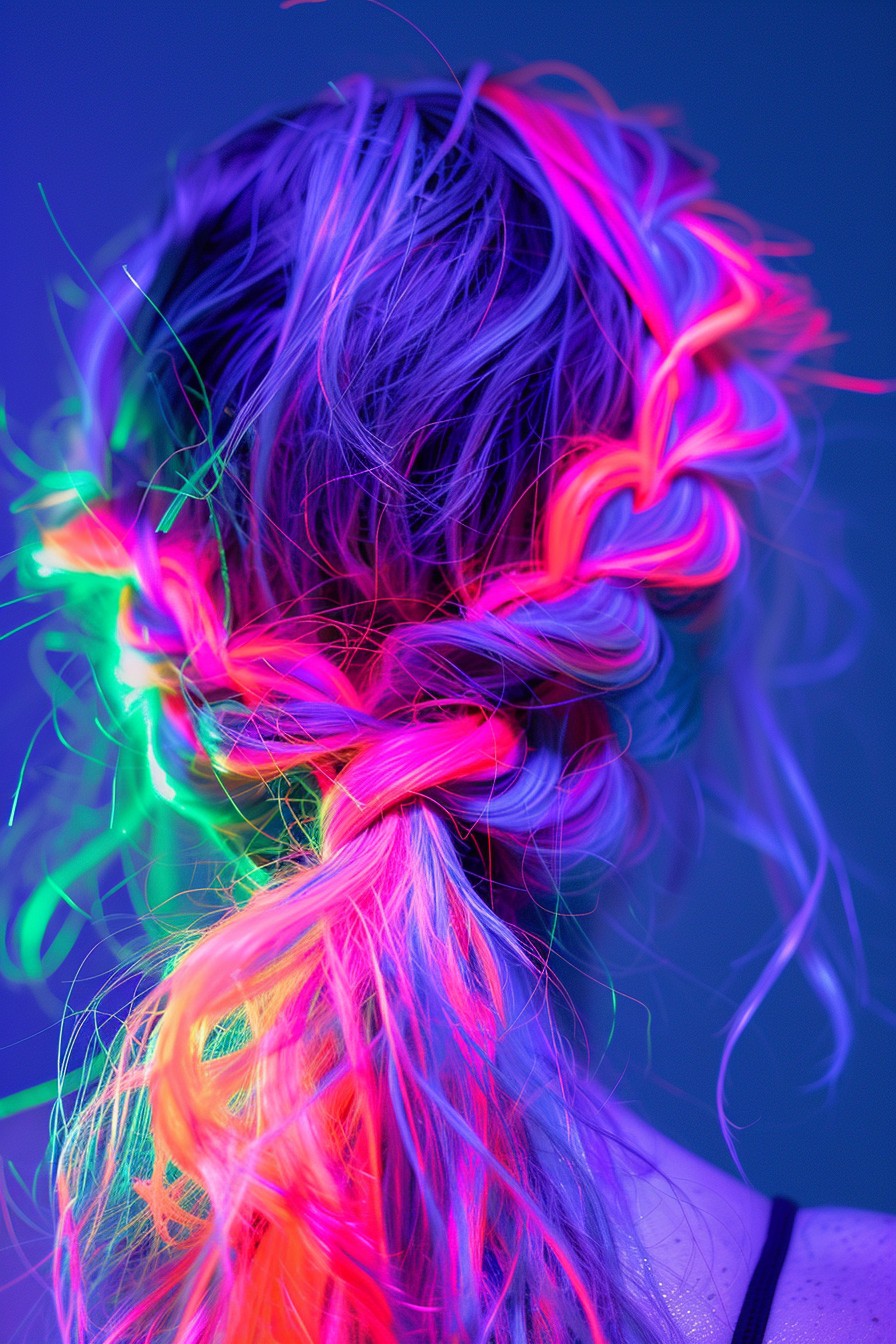 Rave-Ready UV Reactive Hair