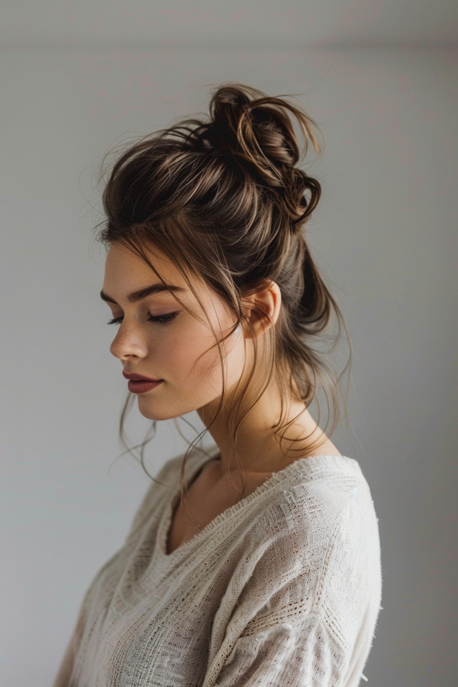 High Bun with Scrunchie