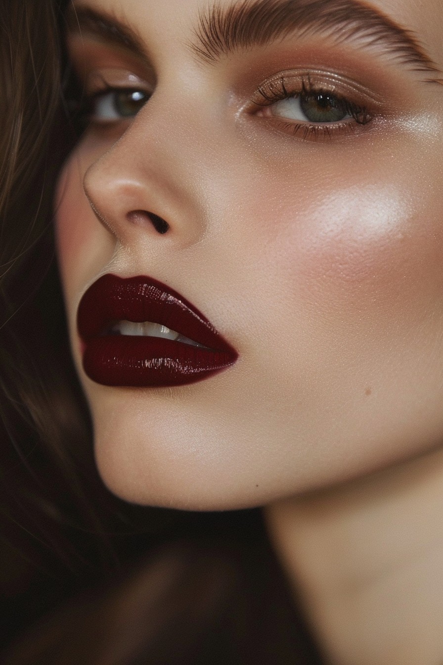 Glossy Maroon Sophistication