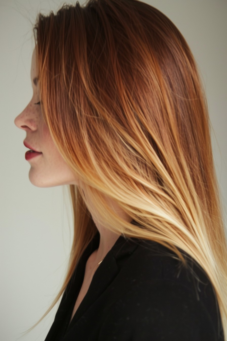 Smooth Strawberry Blonde Ombre