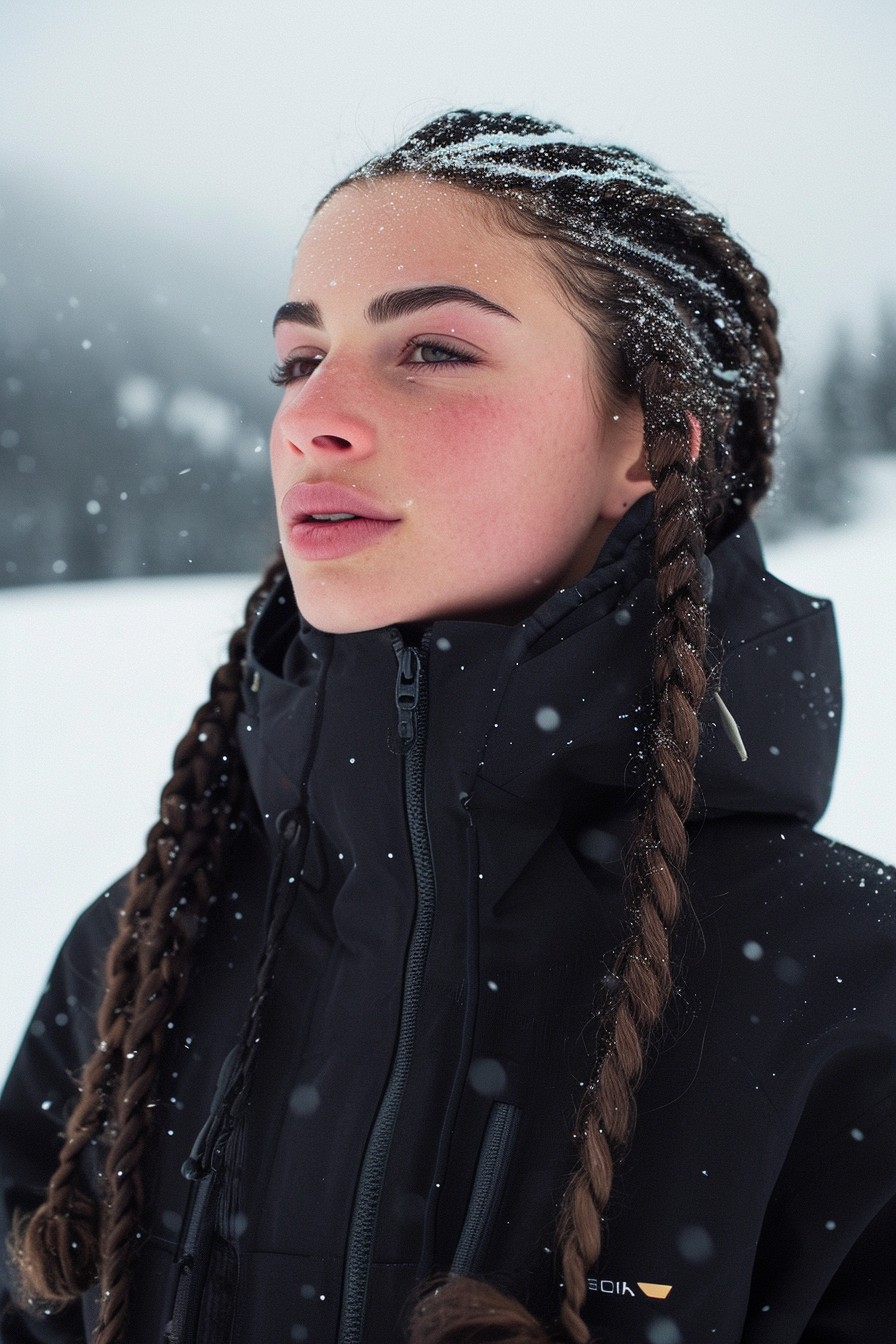 Sleek and Helmet-Friendly for Female Snowboarders