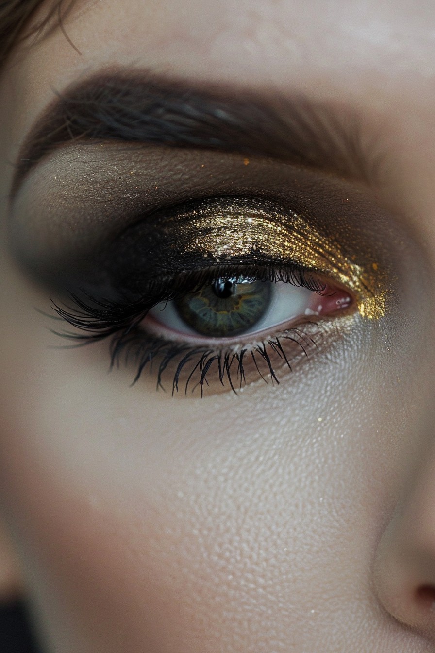 Mysterious Black and Gold Smokey