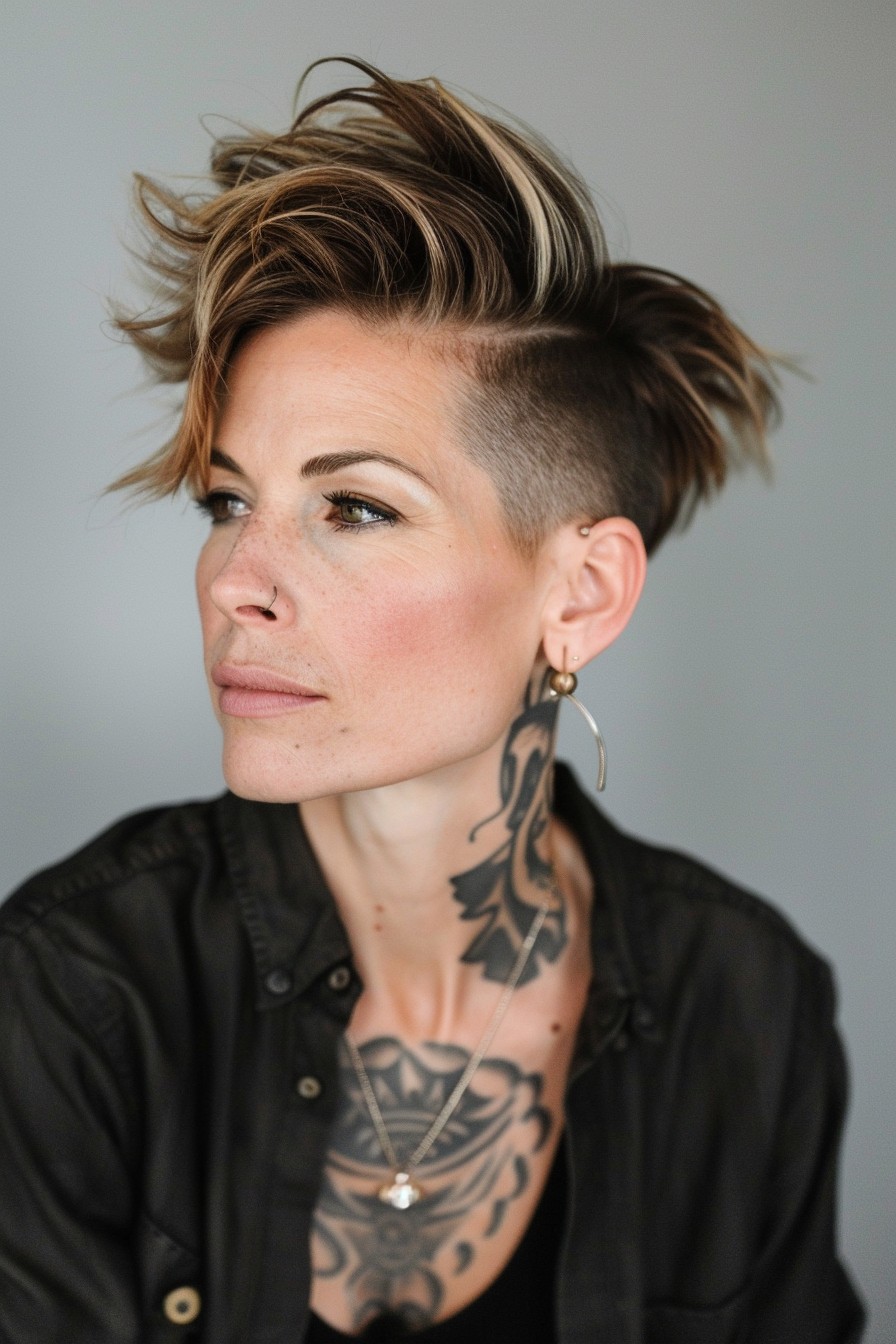 Feminine Edgy Undercut