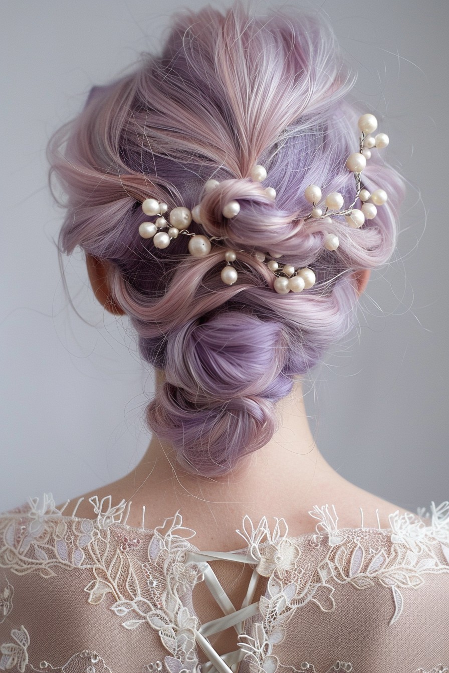 Sophisticated Lavender French Twist