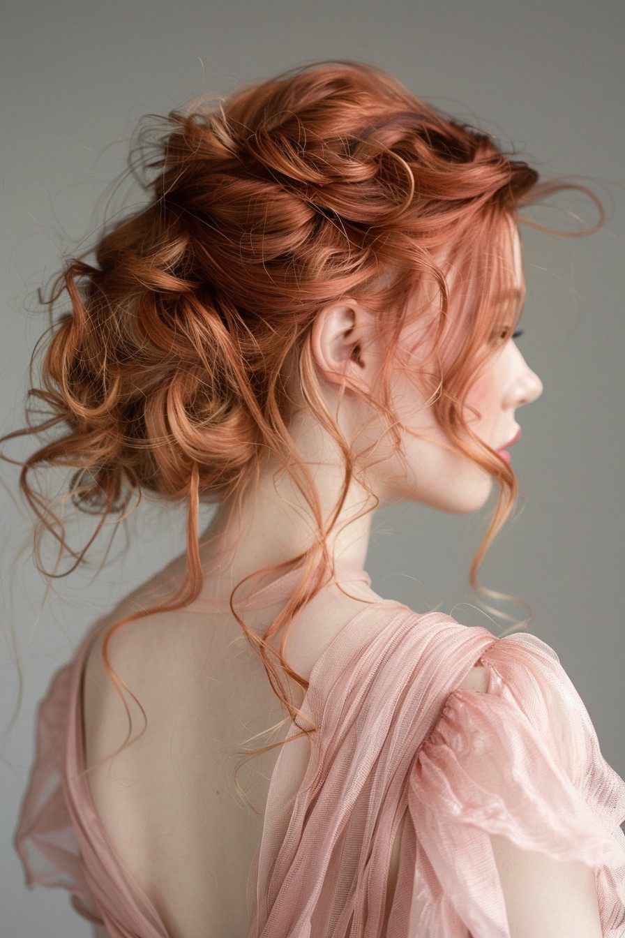 Soft Rose Gold Updo