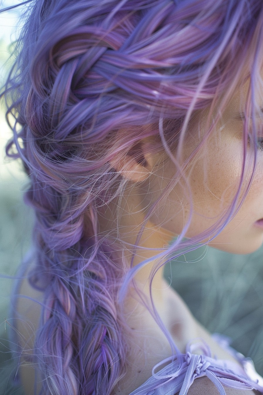 Bohemian Lavender with Loose Braids