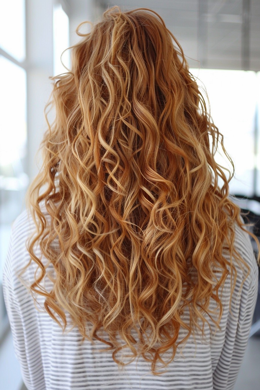 Dimensional Long Curly Hair