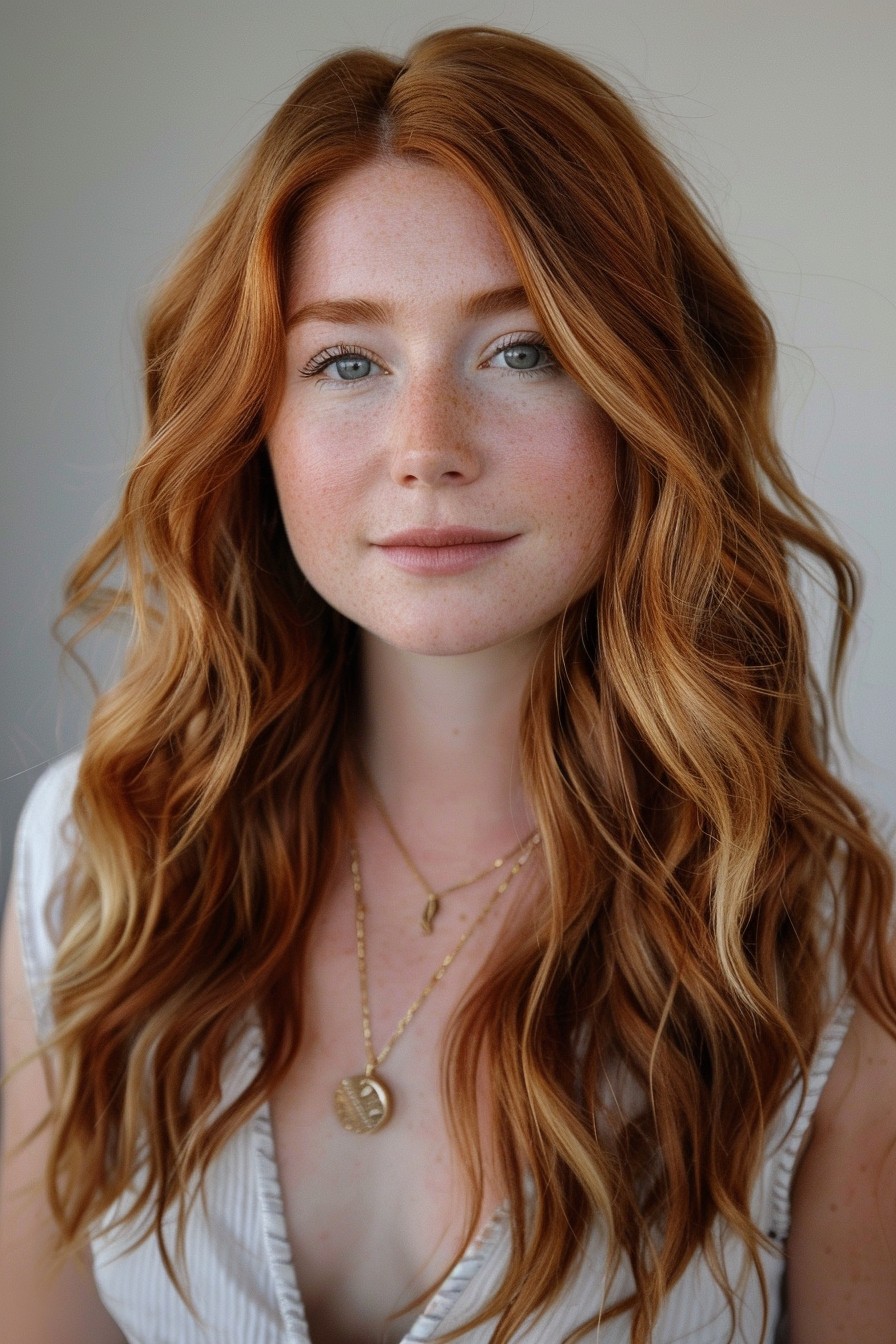 Natural Sun-Kissed Copper Balayage