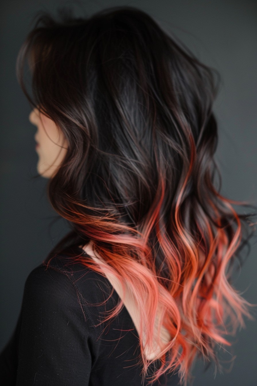 Gentle Satin Coral Ombre