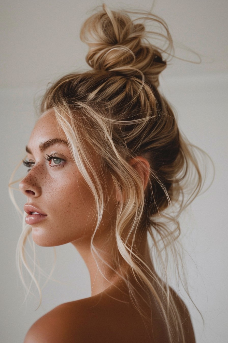 Messy Bun in California Blonde