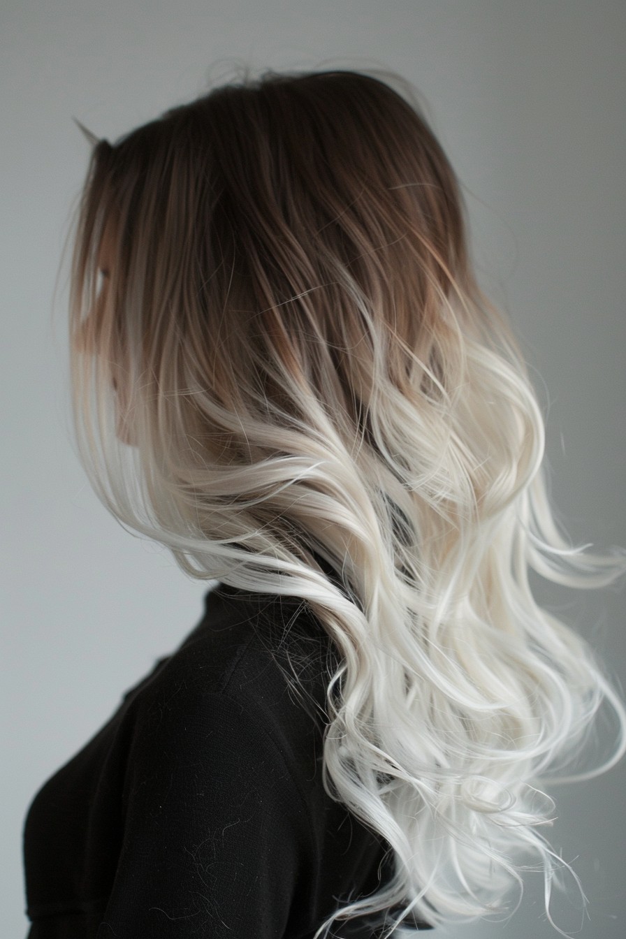 Striking Icy Blonde Tips