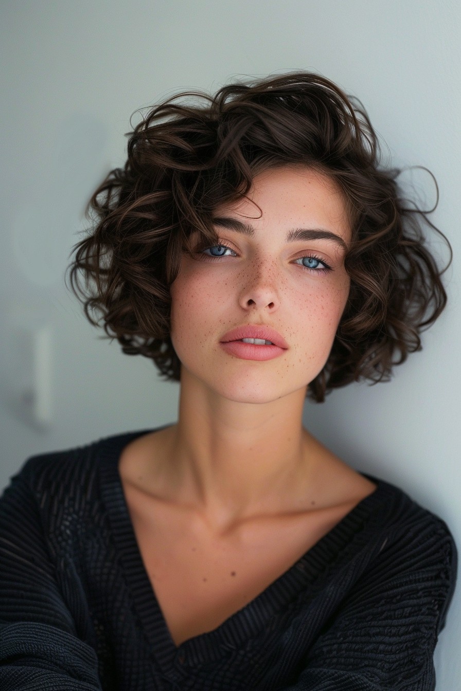 Wavy Bob with Thick, Defined Curls