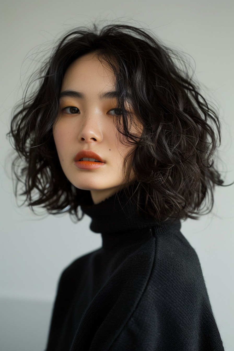 Undone Wavy Bob Styled with Salt Spray