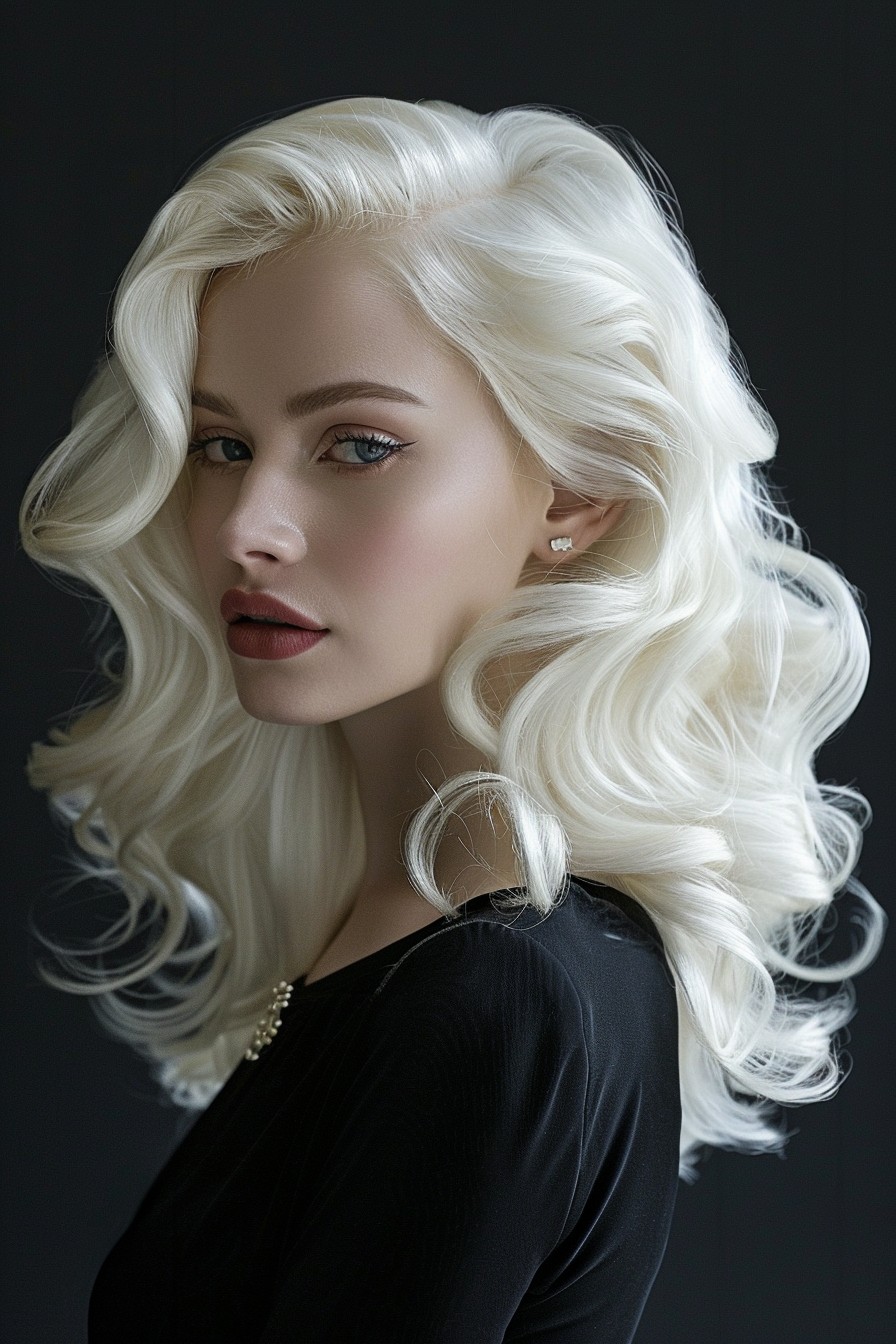 Opulent Platinum Blonde Curls