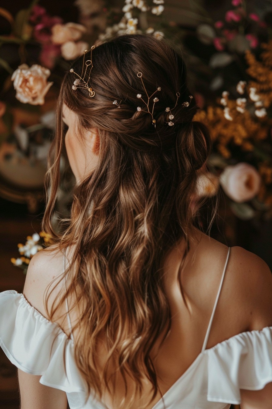 Dreamy Tousled Half-Down Waves