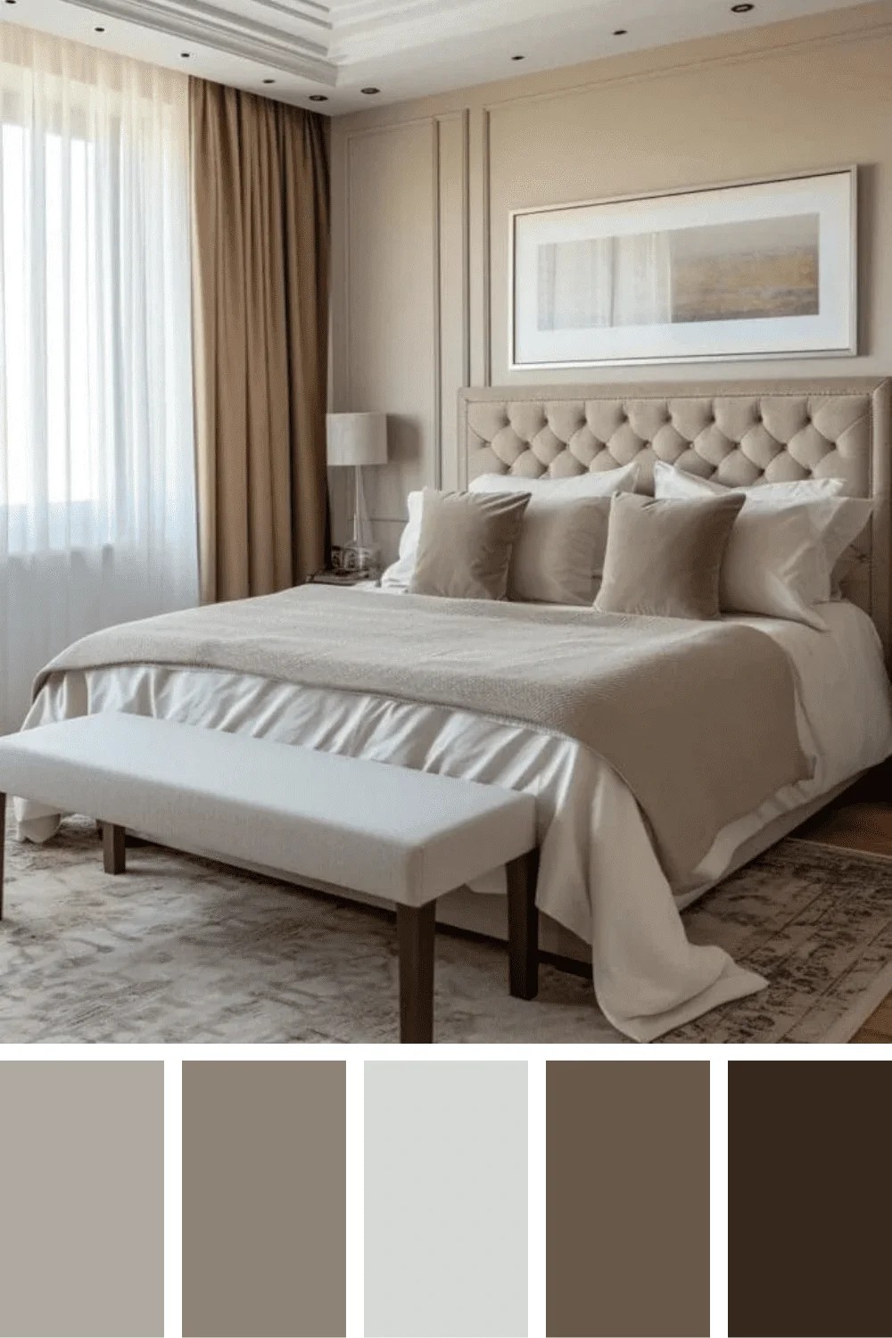 Choose A Beige Bench At The Foot Of The Bed