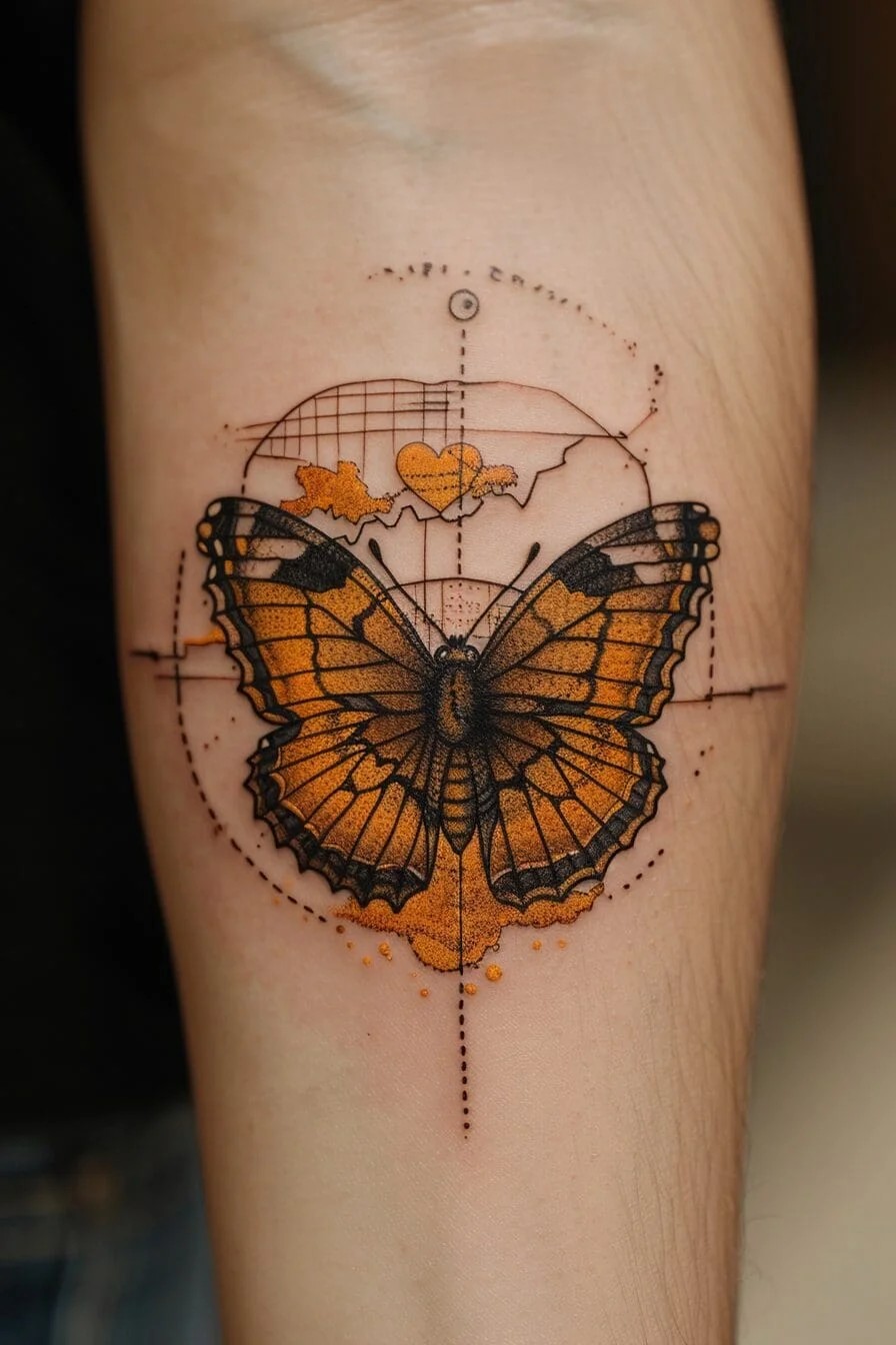 Butterfly with a Heartbeat: Symbolizes love, life, and the beauty of life