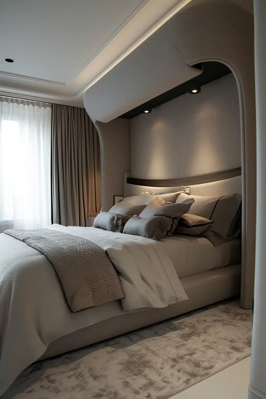 Contemporary Grey Headboard