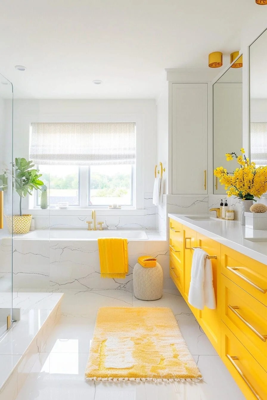 Gold Fixtures with Yellow Accents