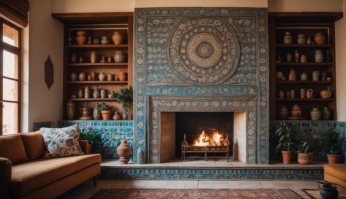 Moroccan Tiled Fireplace Designs