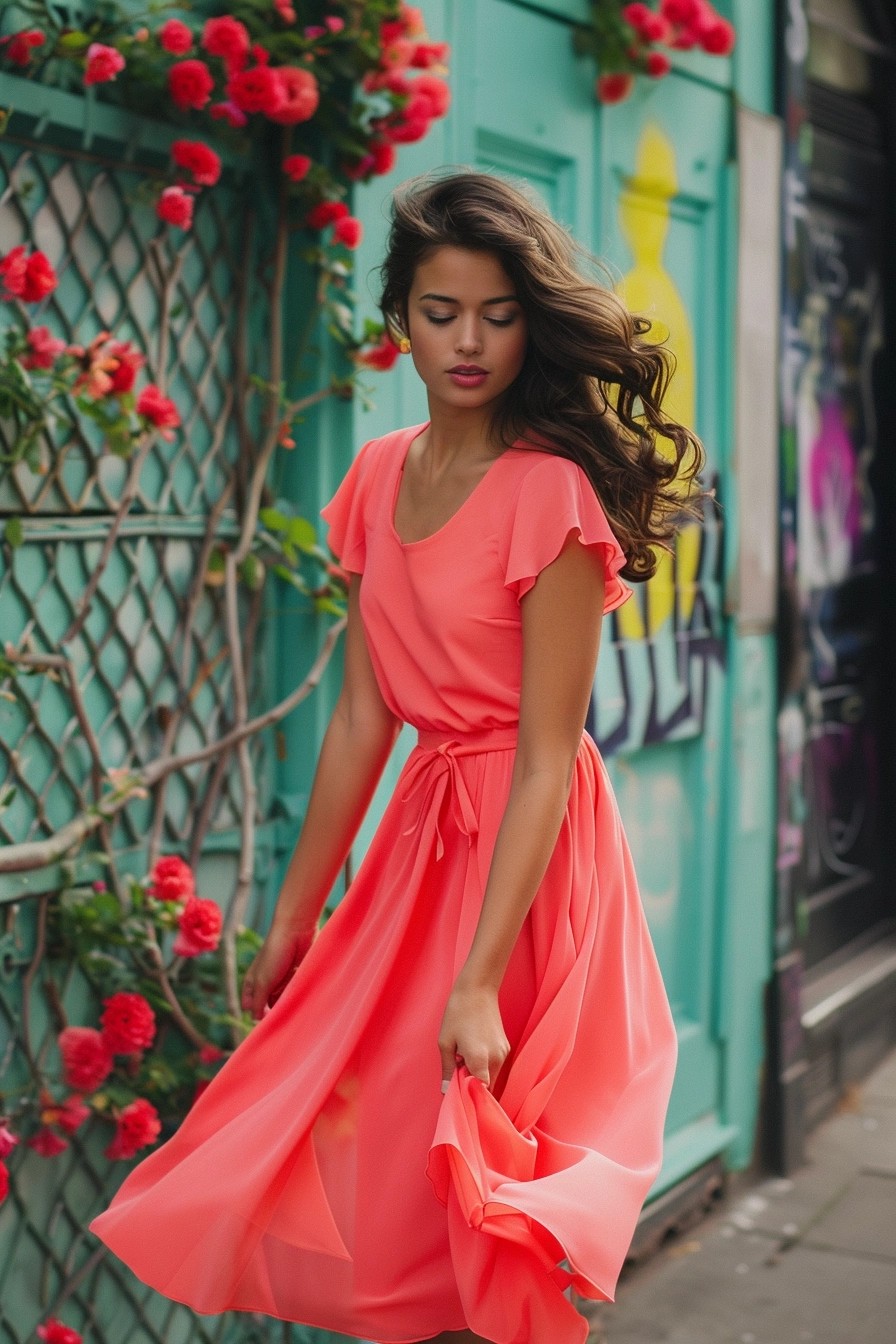 Coral Pink Dress