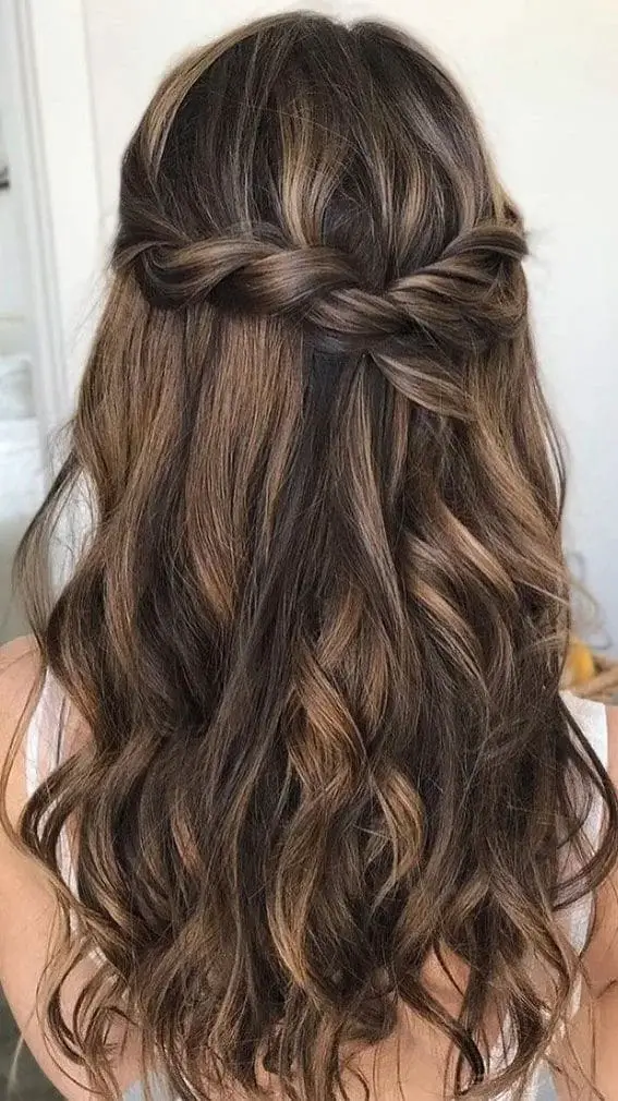 Half Up Half Down Prom Hairstyle with Twists