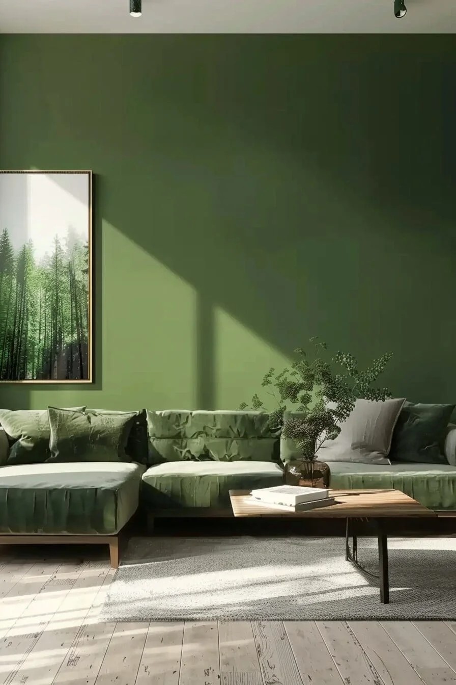 Forest Green Accent Wall