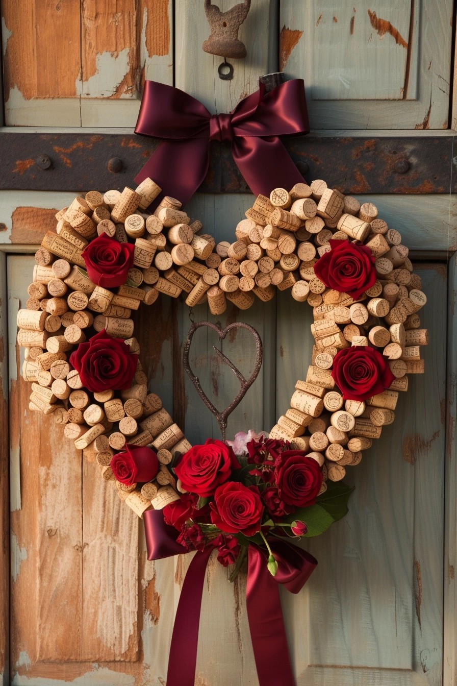 Romantic Wine Cork Wreath