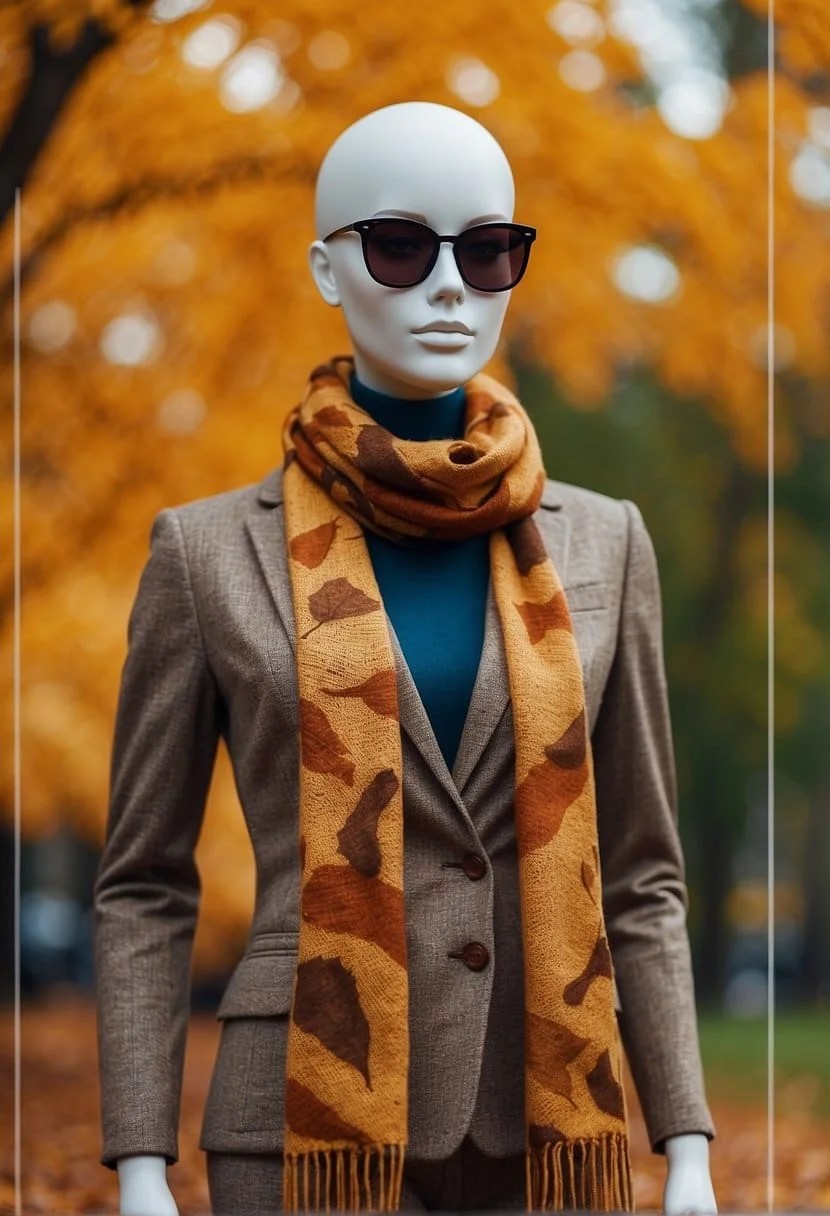 Fall-Colored Suit With A Statement Top