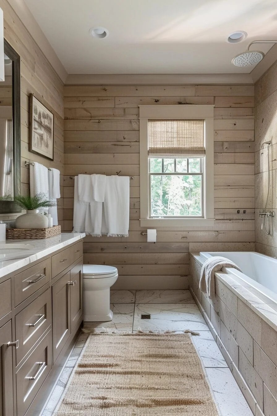 Light Brown Shiplap Walls