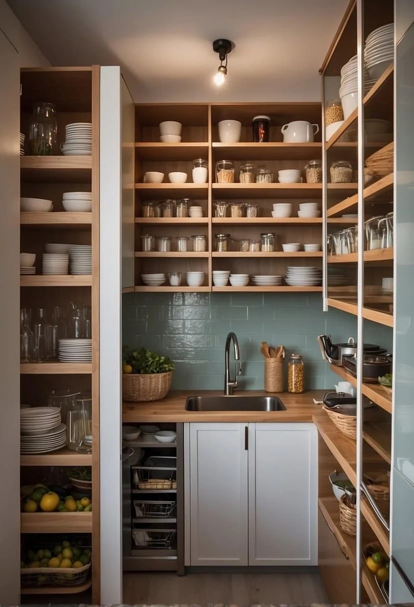 Opt For A Pull-Out Pantry In Small Kitchen Spaces