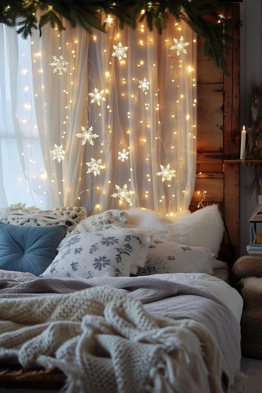 Hang Snowflake Lights