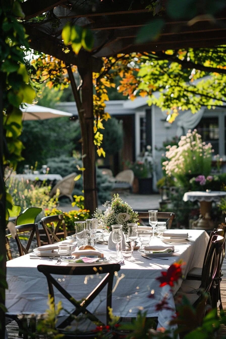 A Small Wedding in A Cozy Backyard Garden