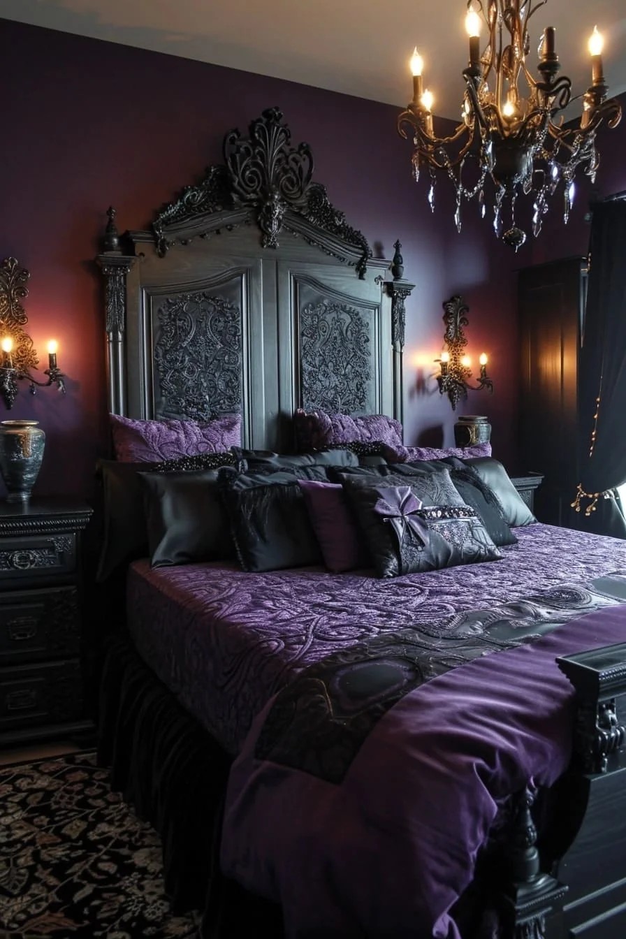 A Halloween Bedroom with Gothic Touches