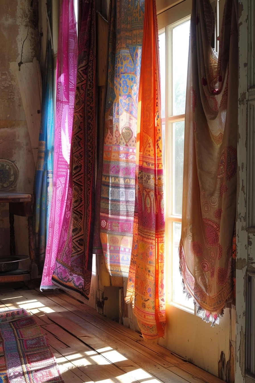 Hang Scarves as Curtains