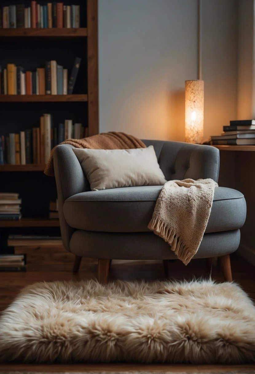 Add a Cozy Rug to Your Reading Nook