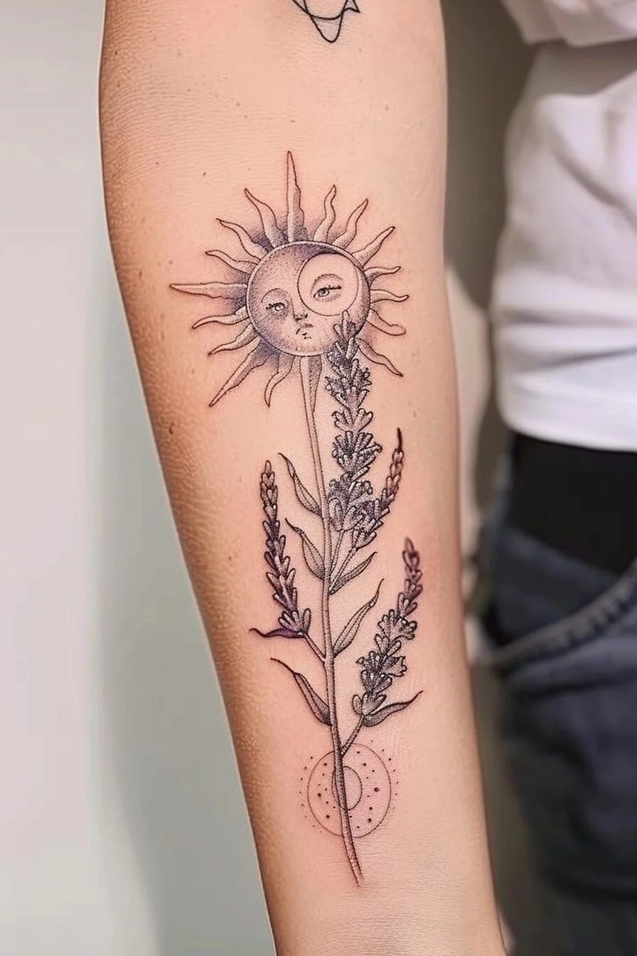 Lavender with a Moon or Sun