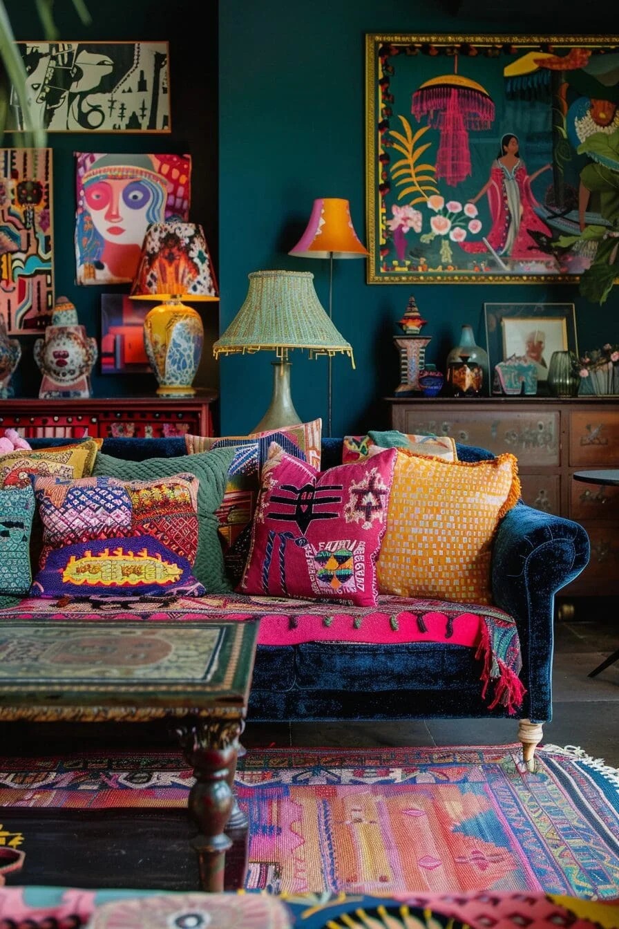 Bold Mix of Colors and Patterns