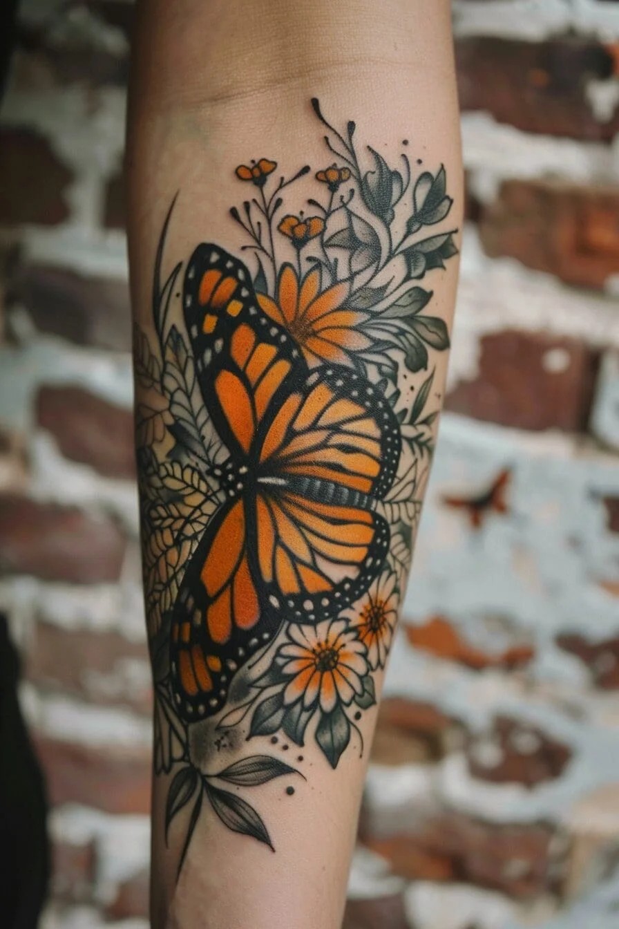 Monarch Butterfly: Symbolizes transformation, hope, and resilience