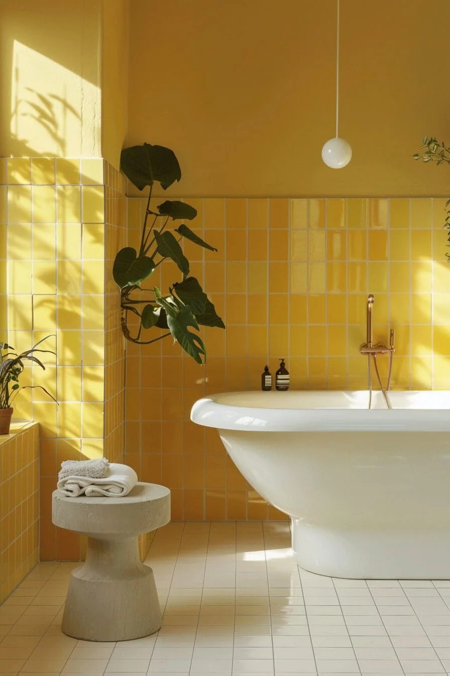 Pale Yellow for a Spa-Like Feel