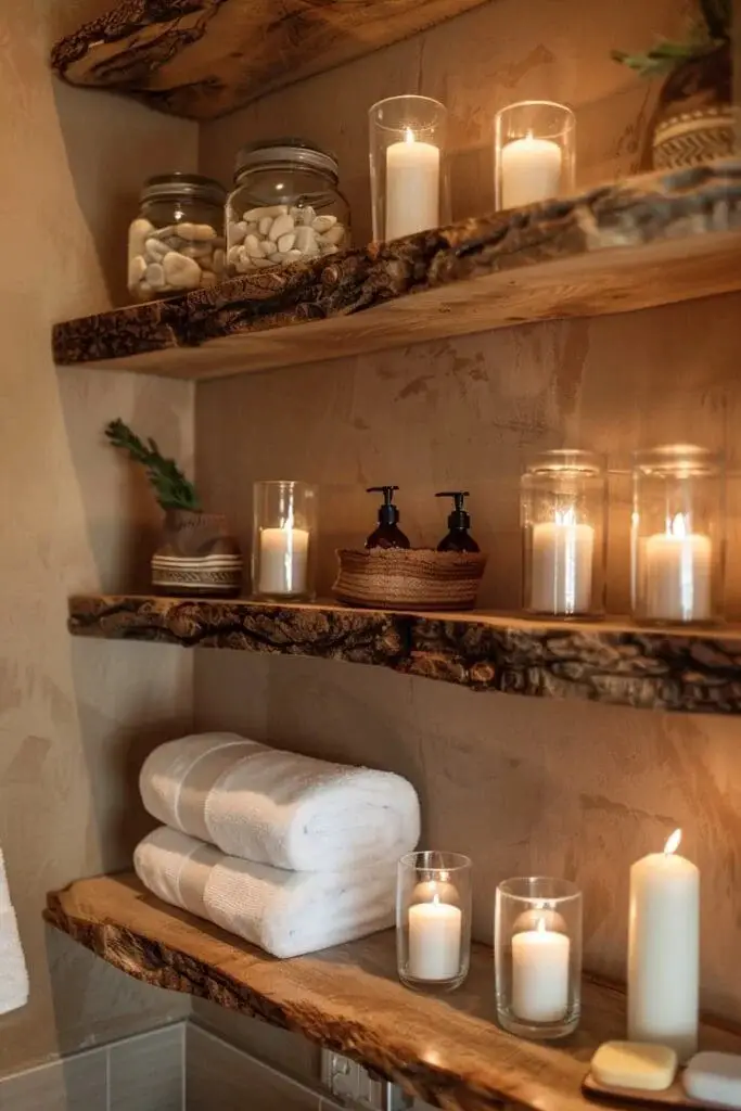 Natural Wood Shelves