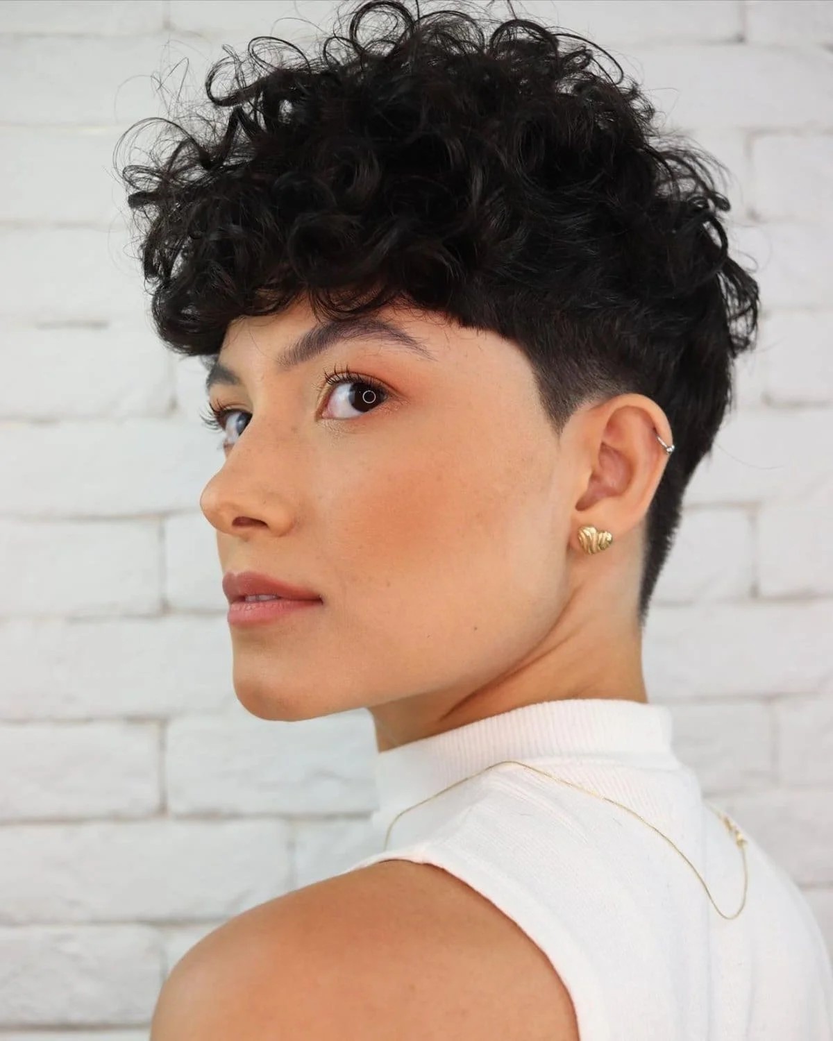 Curly, Volumized Pixie