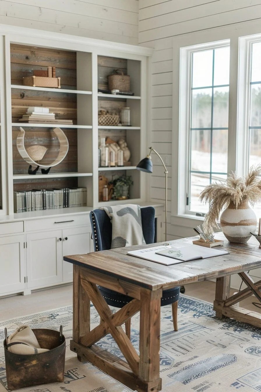 Modern Farmhouse Home Office Setup